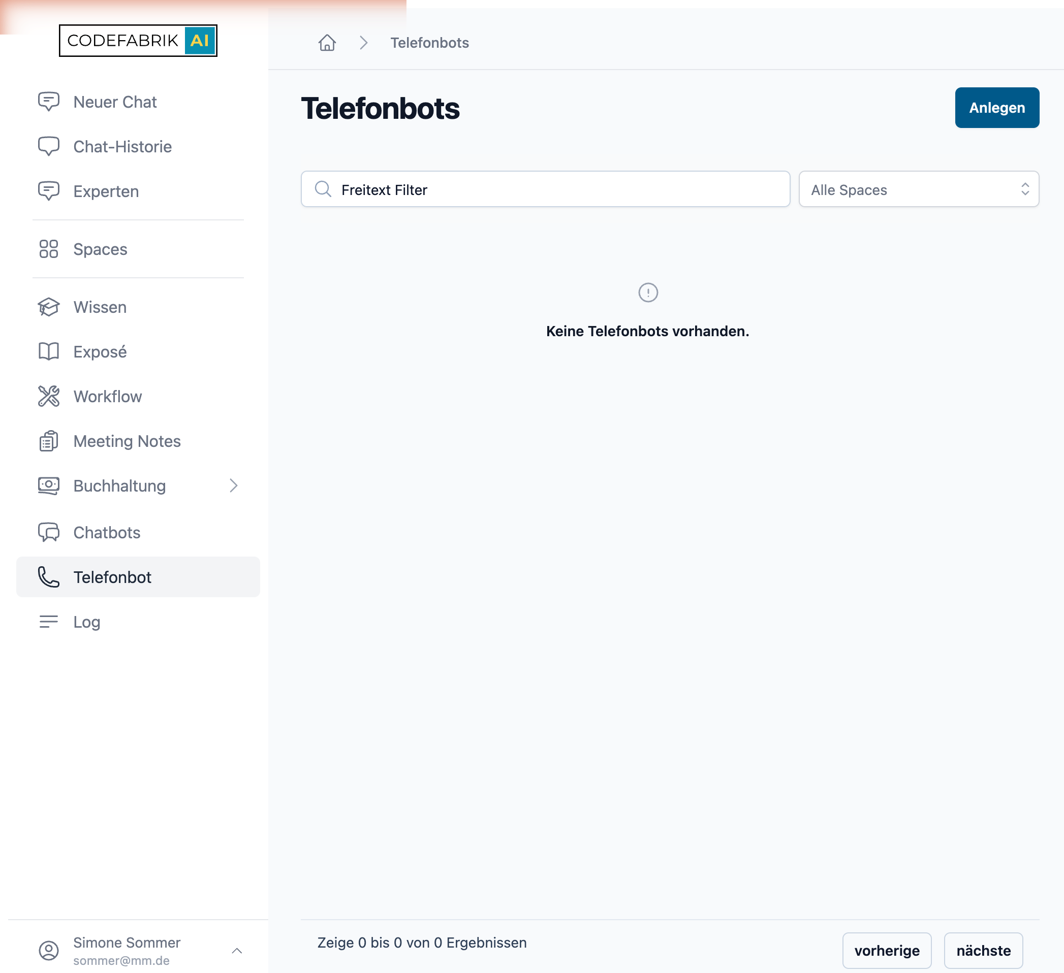 &Uuml;bersicht aller Telefonbots