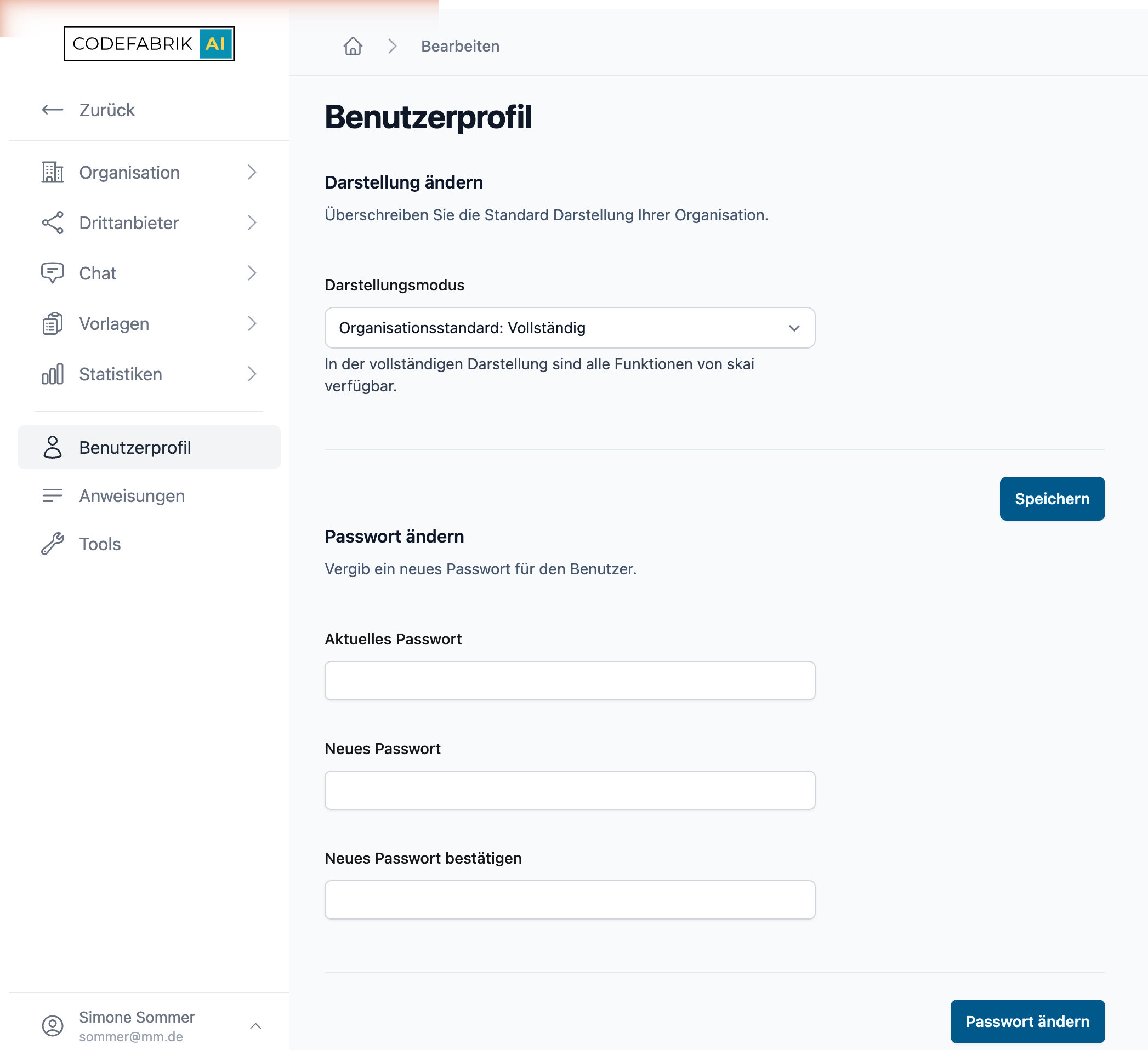 Benutzerprofil Benutzerprofil